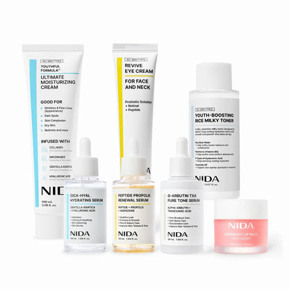 NIDA Super Deal Skincare Set of 7 (Milky Toner) NIDA