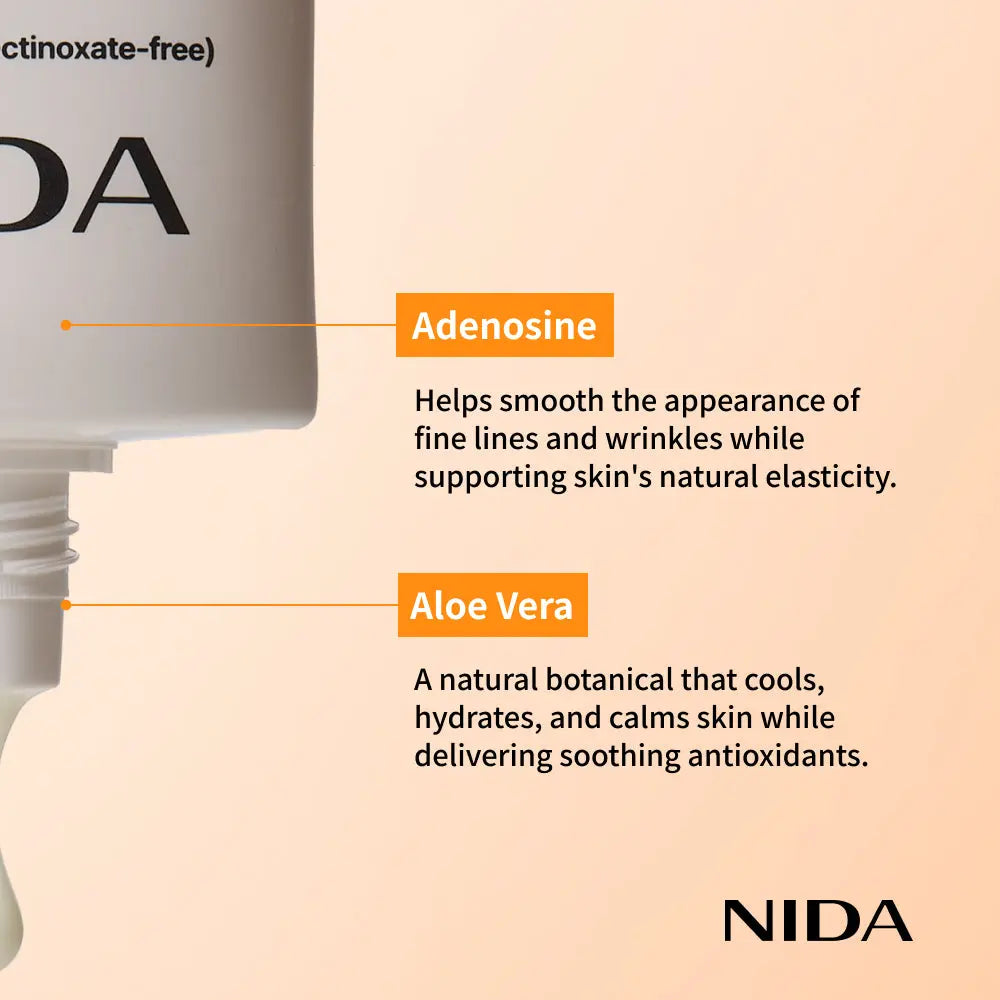 NIDA Invisible Fit Sun Cream (Korean Formula, SPF50+, PA++++) NIDA